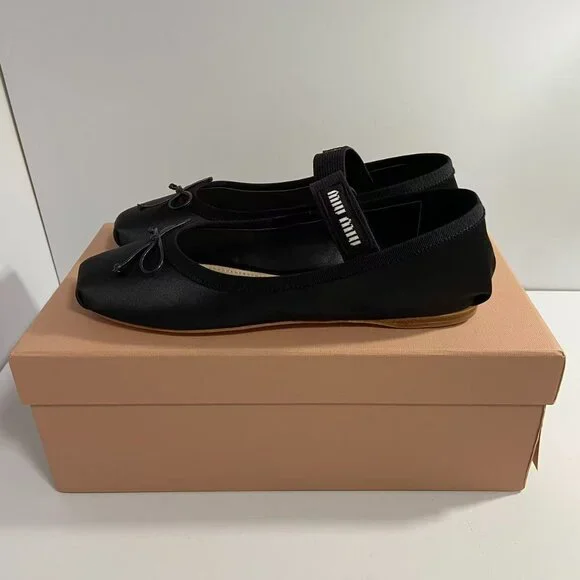 Miu Miu Black Ballet Flats - Picture 3 of 8